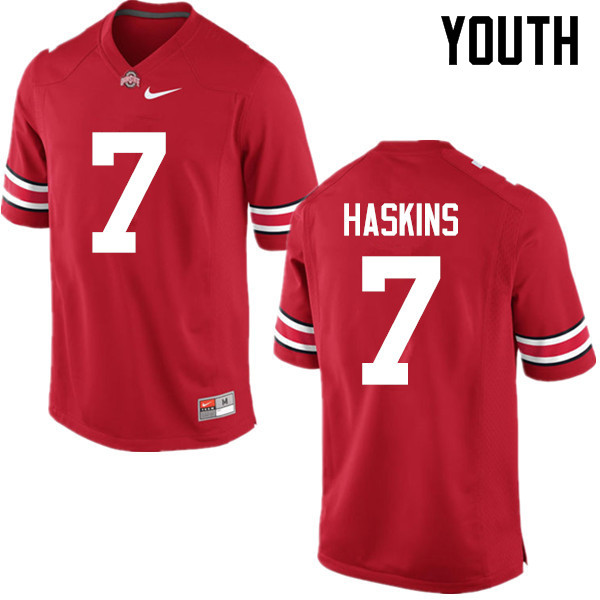 Youth Ohio State Buckeyes #7 Dwayne Haskins Red Game College Stitched Football Jersey 23OH046GS